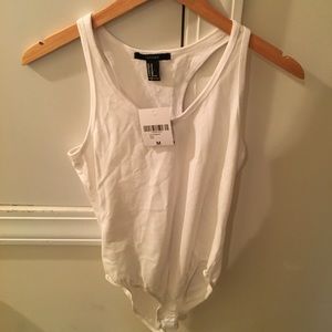 BNWT white racerback bodysuit
